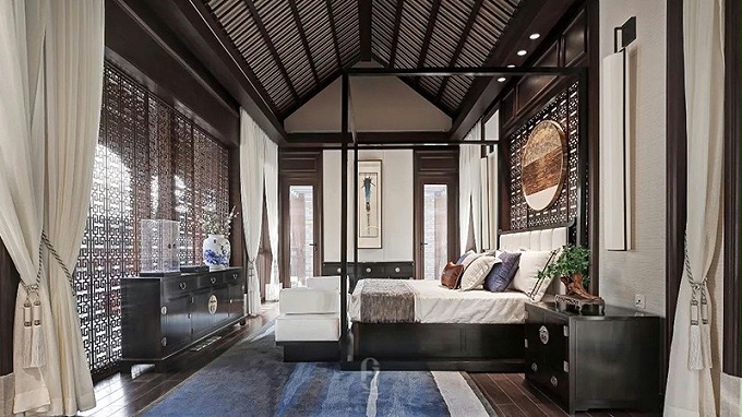 中式风格卧室地毯定制