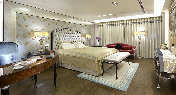 简欧风格卧室地毯定制,定制卧室地毯,卧室手工地毯